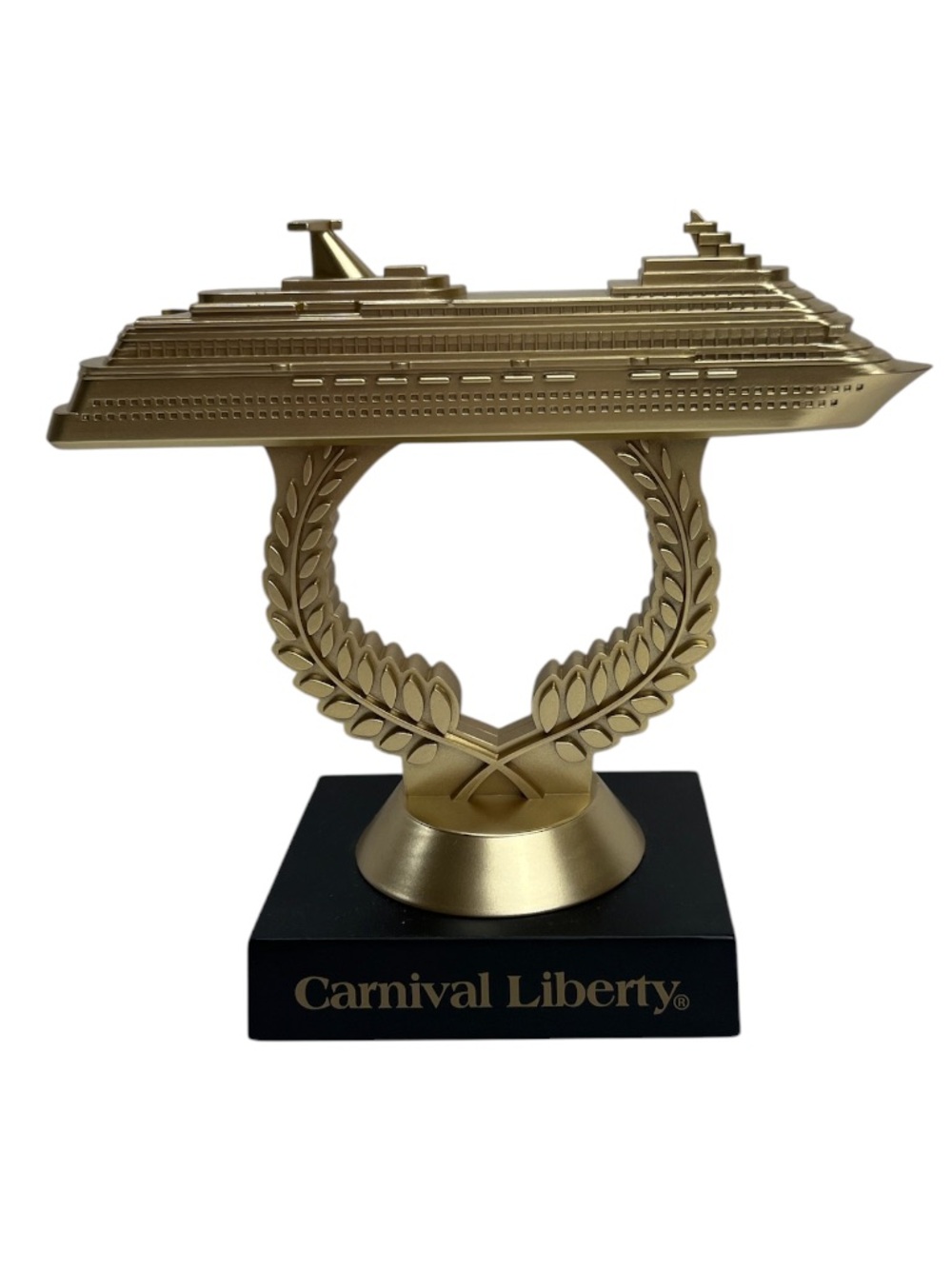 Carnival Liberty Ship on a Stick Trivia Trophy
